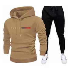 Conjunto Moletom Preto Abrigo Flanelado Quentinho Paris Gold