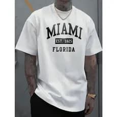 Camiseta  Masculina Miami 100% algodão Unissex Premium