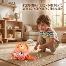 Brinquedo Polvo Divertido Infantil com Movimento para Água e Chão