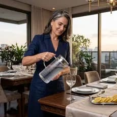 Jarra Borossilicato Resistente Elegante 1,4L com Tampa Inox para Água, Sucos e Chá