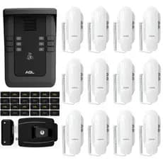 KIT PORTEIRO COLETIVO AGL S500 12 PONTOS BLUETOOTH+ 12 MONOFONES + 24 TAG +FECHADURA-(KIT INTERFONE)