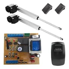 Kit Motor Pivotante Duplo 1/3hp Braço 0,75cm Wifi Alexa