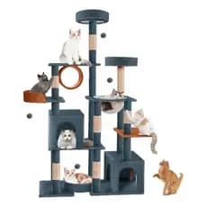 Arranhador Gato Grande Luxo Com Casinha Rede E Brinquedo 360