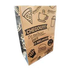SACO KRAFT P 27CMX18CMX10,5CM EMBALAGEM DELIVERY 100UNIDADES