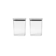 Kit 2 Unidades Potes Quadrados 1000ML Condimentos/Alimento/Cozinha