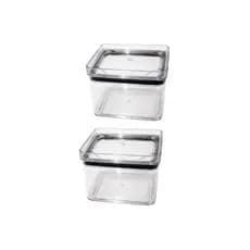 Kit 2 UN de Pote Hermeticos 480 ML Quadrado Porta Balas/ Bolachas/ Grãos