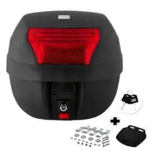 Bauleto 28 Litros Smart Box Pro Tork Baú Moto com Chave Resistente Compacto Seguro e Prático Universal p/ Todas as Motos