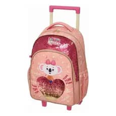 Mochila De Rodinhas Pacific Mundo Lilica Ripilica Lovely Cor Rosa Rosa Geométrico