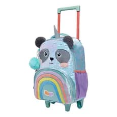 Mochila Rodinha Escolar Pack Me Sweet Panda - Pacific Cor Verde Verde Geométrico