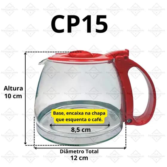 Jarra Para Cafeteira CP15/CP15 Inox Café Britânia Na Cor Vermelha