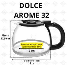 Jarra Cafeteira Mondial Dolce Arome 32 Xícaras De Vidro Resistente C-32