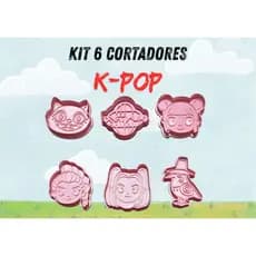 Cortador K-POP – 6 Peças | Biscoito e Pasta Americana