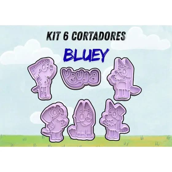 Cortador Bleuy Kit com 6 peças – Biscoito e Pasta Americana
