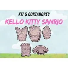 Cortador Hello Kitty Sanrio 5 Peças – Biscoito e Pasta Americana