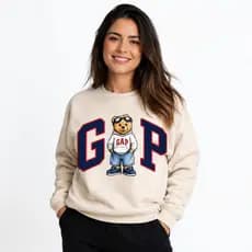Moletom Gola Careca Estampado Urso Ted Unissex Premium Onça