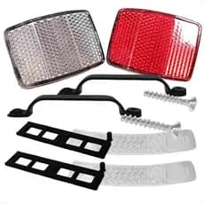 Kit Refletores Dianteiro/traseiro E Meia Lua Raio Bicicleta