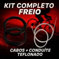 Kit Cabos Freio Bike Aro 26 27 29 Traseiro Dianteiro Com Conduíte 5 Metros Reposição Manutenção