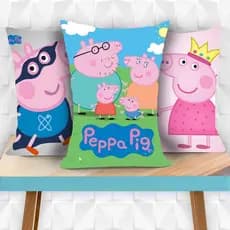 Almofada enfeite quarto infantil Familia Porquinhos pig lembrancinha aniversario menino menina decoração desenho papai