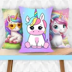 Encante com Magia Almofada Decorativa Infantil Unicórnio Quarto Crianças Ideal Presente lembrancinha aniversario meninas