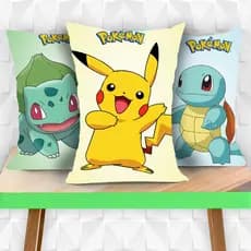 Almofadinhas decorativa Pokemon (presente gamer anime desenho japones pikachu naninha infantil coleção)  enfeite quarto