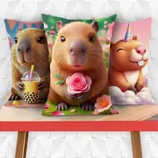 Almofada Decorativa de Capivara – Personalizada exclusiva Deixe Seu Espaço Único! presente criativo naninha baby capi