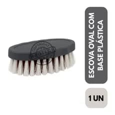 1 Escova Oval Multiuso Limpeza Pesada Base Plástica Cerdas Firmes Roupas Tênis Banheiro Cozinha