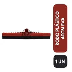 1 Rodo Plástico 40cm EVA Duplo Reforçado Sem Cabo – Limpeza Rápida e Eficiente para Pisos Molhados