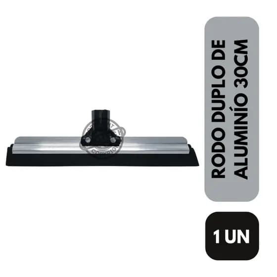1 Rodo Alumínio Duplo 30cm EVA Flexível Sem Cabo Limpa Piso Porcelanato Banheiro Cozinha Multiuso