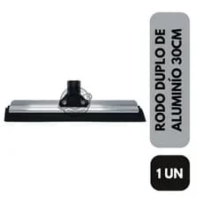 1 Rodo Alumínio Duplo 30cm EVA Flexível Sem Cabo Limpa Piso Porcelanato Banheiro Cozinha Multiuso