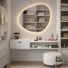 Penteadeira Com Porta Suspensa Camarim Closet Quarto Luxo Virginia Adaptavel 120 cm / 90 / 180/ 150