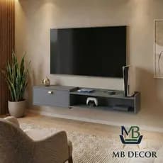 Rack Home Suspenso Com Porta Bancada Decor Sala Escritório Quarto Parede King 180 150 120 ou 90 cm