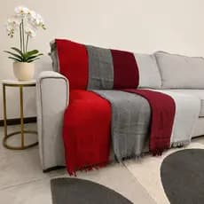 Manta Para Sofá ou Cama 220x120 Tipo Capa de Sofá Protetora 100% Algodão Decorativa