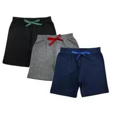 Kit 3 Bermudas Básicas Masculino Infantil Juvenil Menino Tamanhos 1 ao 16