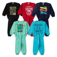 Conjunto Moletom Sortidos Calça E Casaco Estampado Infantil Menino Masculino Inverno Tamanho 1 2 3 4 6 8