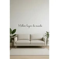 Adesivo de Parede Frase “Melhor Lugar do Mundo” – 1,50m x 28cm | Preto ou Branco