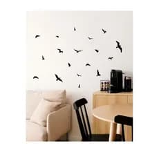 Adesivo de Parede Pássaros Voando Decoração Minimalista Sala Café Ambiente Clean