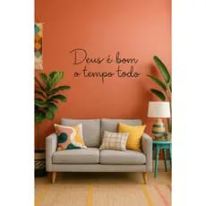 Adesivo de Parede Frase “Deus é bom o tempo todo” – 1 ou 2 m