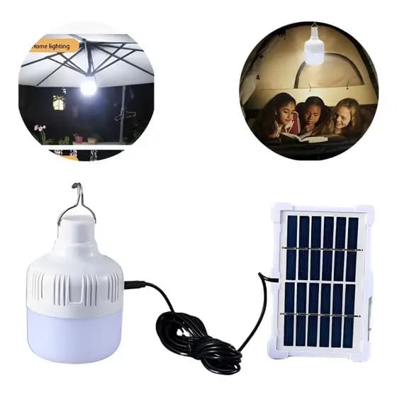 Luminária Placa Solar Portátil Lâmpada Camping Recarregável Premium