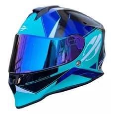Capacete Moto Mormaii M1 Original Tech Azul + Narigueira