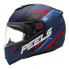 Capacete Moto Peels Icon 23 Element Azul Fosco Vermelho