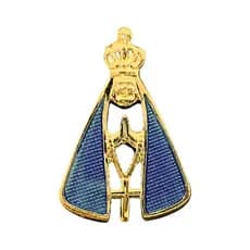 Broche Aplique Botton Pingente Nossa Senhora Aparecida Santa Para Camisa Chapéu Roupa