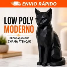 Gato Decorativo Enfeite Geométrico Moderno Minimalista Decoração Sala Quarto Escritório