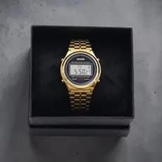 Relógio Digital Skmei Vintage Unissex Aço Inoxidável LED Cronômetro Alarme Resistente à Água