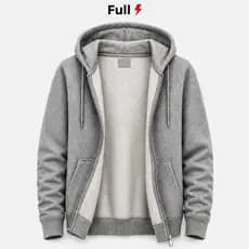 Moletom Com Zíper Masculino com Capuz Estilozo Jaqueta com Bolso Canguru Confortável Para Frio