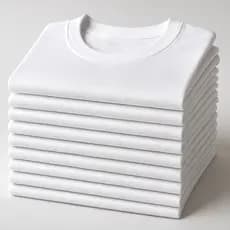 Kit com 10 Camisetas Básicas Masculina e Feminina 100% Algodão Anti-alérgico Uso Diario Leve 30.1 Atacado Varejo