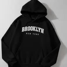 Moletom Quentinho Blusa Canguru Flanelado Feminino Estampada Algodão Brooklyn Costura Perfeita