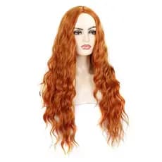 Peruca Lace Wig Normal Fibra Futura Ruiva com Top Silk 65cm Lindissima