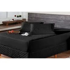 Protetor colchão casal impermeável matelado capa para colchao preto