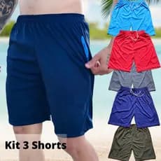 Kit 3 Shorts Leve Masculino Esportivo Leve