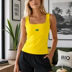 Blusa Regata Feminina em Suplex Light Tamanho Único